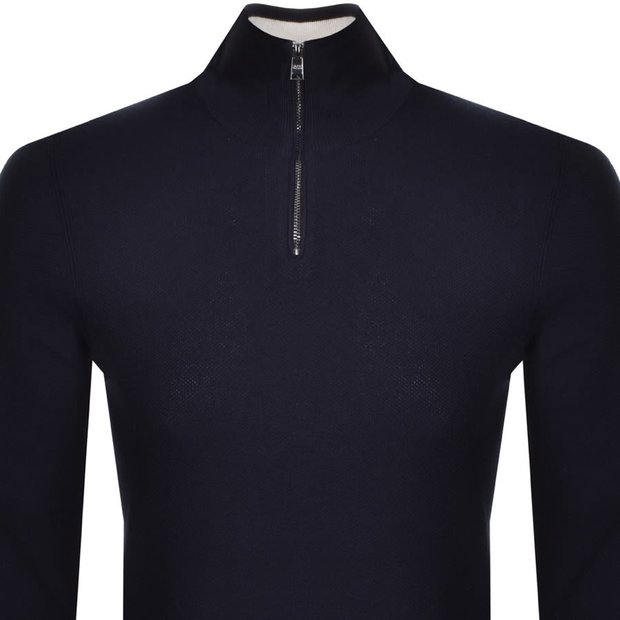 Alternative Image for ProductBOSS Dagnese Half Zip Knit Jumper Navy2